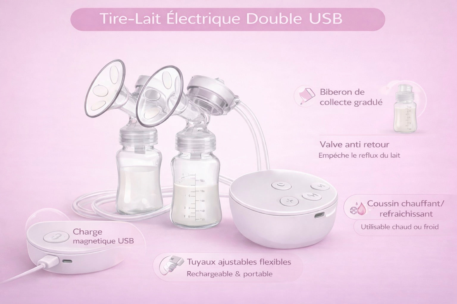 Tire-Lait Électriques Doubles